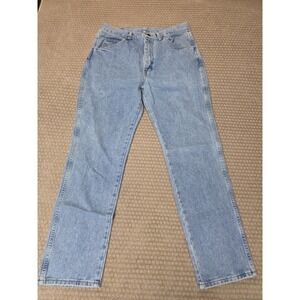 Wrangler Jeans Men 32x31 (tag 33x32) Reg Fit Straight Leg 96501SL Light Wash Vtg